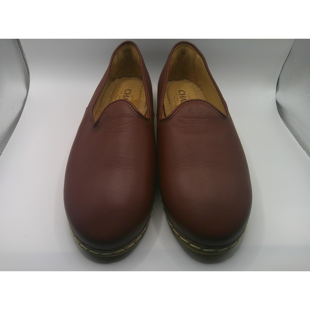 Charix Artisan Leather Loafers Mahogany Brown Istanbul Handcrafted Shoes 41 US 8